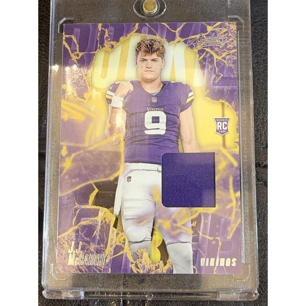 2024 Panini Absolute Rookie Force J.J. McCarthy RC Jersey Vikings